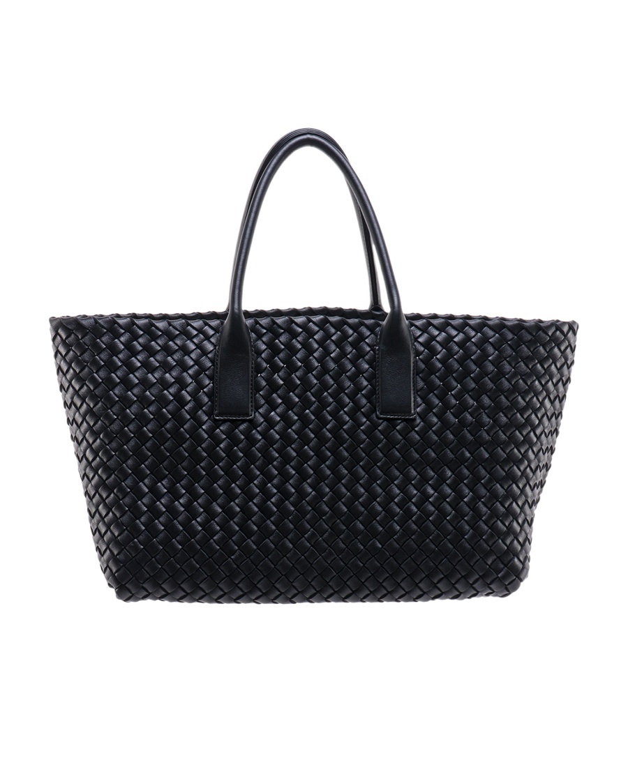 Bottega Veneta Small Cabat Handbag In Black