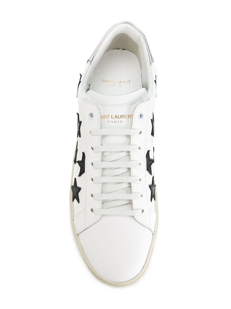 Saint Laurent Court Classic Sl/06 California Leather Sneakers In White