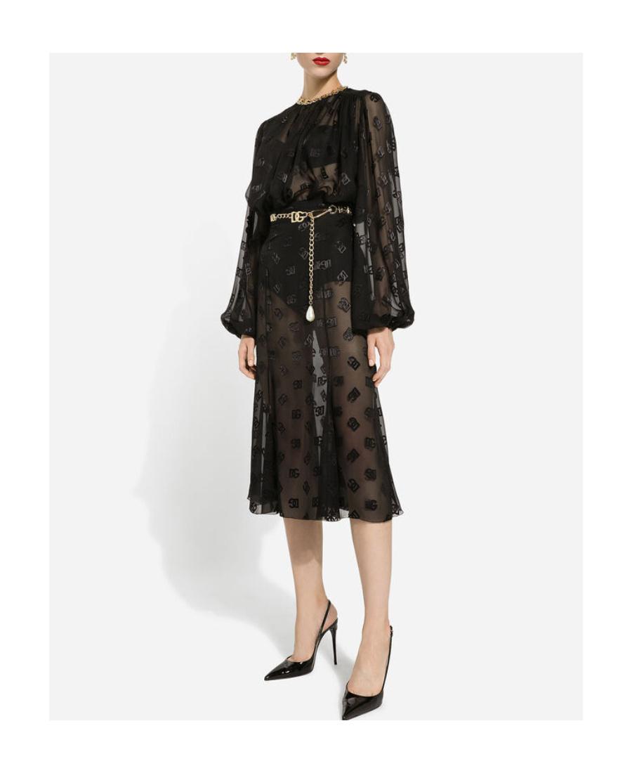 Dolce & Gabbana Pleated Skirt In Black