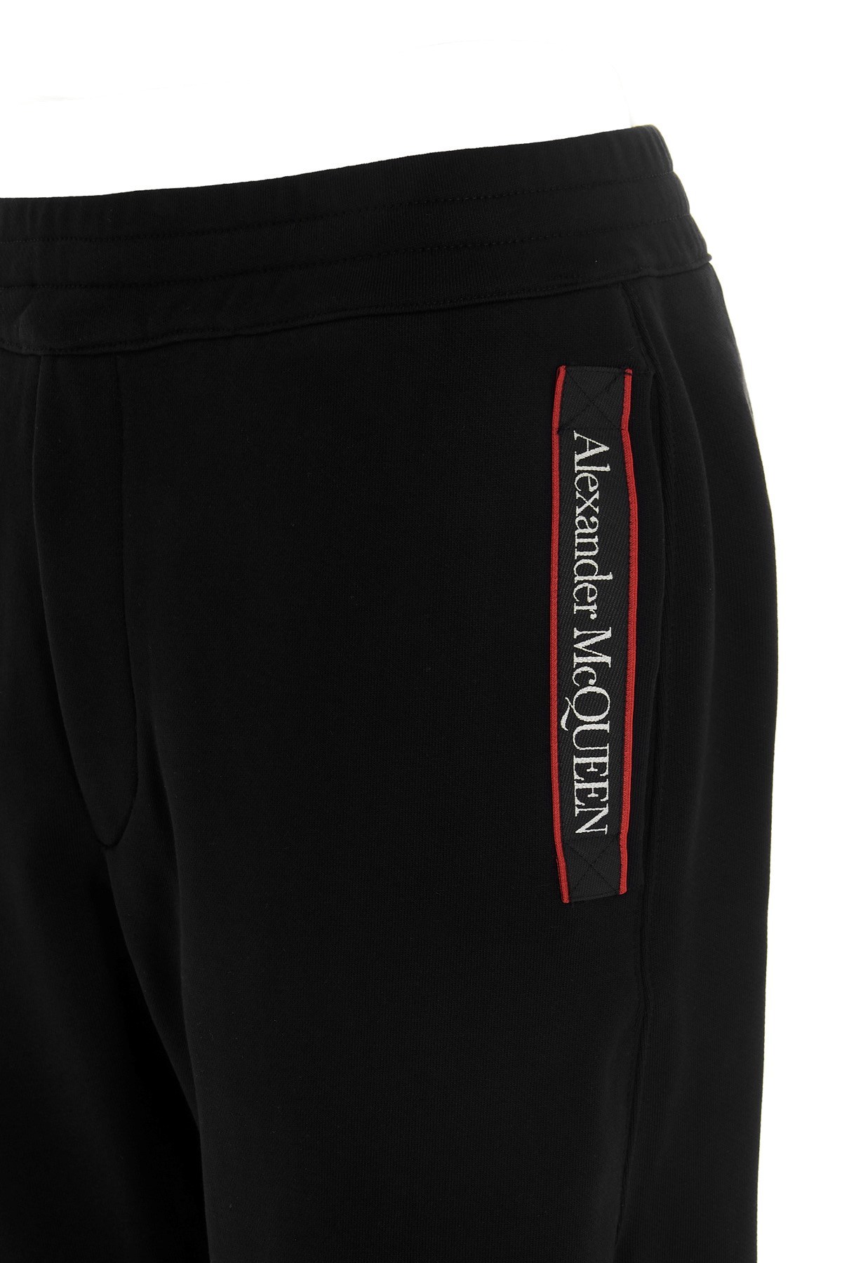Alexander Mcqueen Logo-print Track Pants In Black