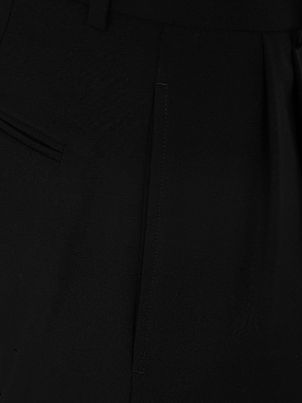 Sportmax Pants In Virgin Wool Blend In Black