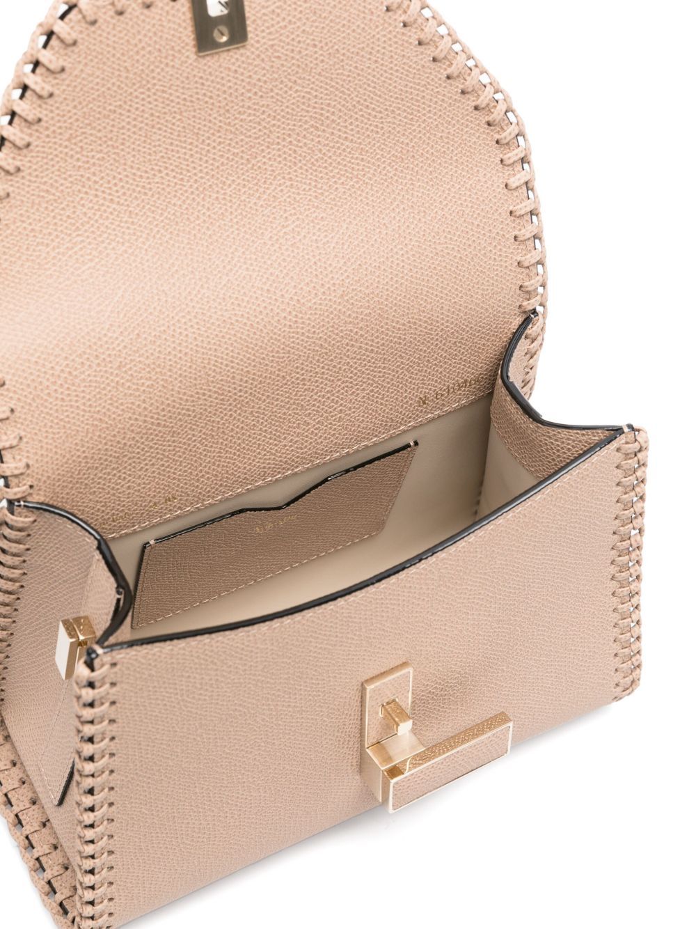 Shop Valextra Flip Shoulder Bag In Nude