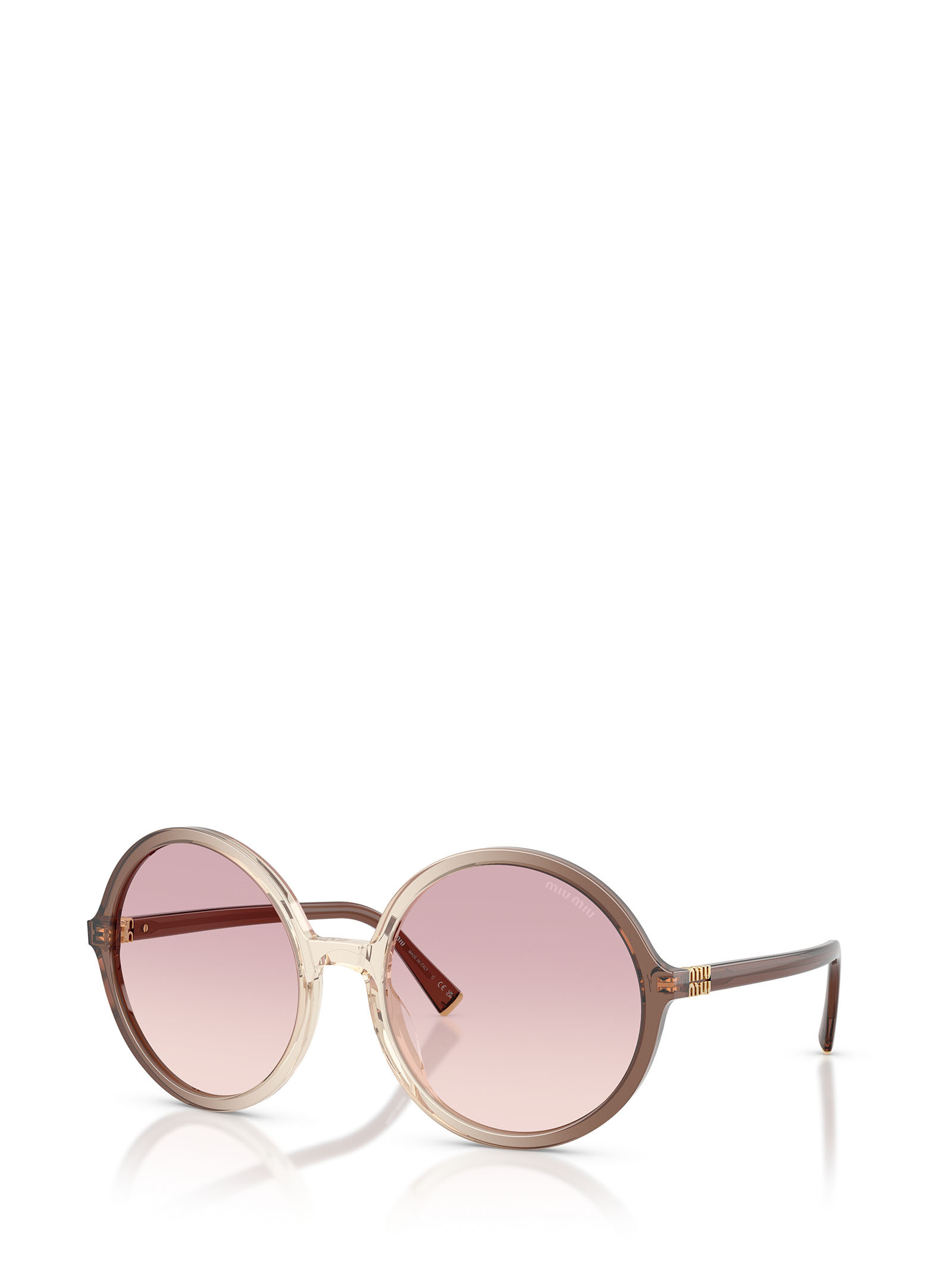 Miu Miu 0mu B02s Miu Regard 25g40s Marrone Sfumato Sunglasses In Pink