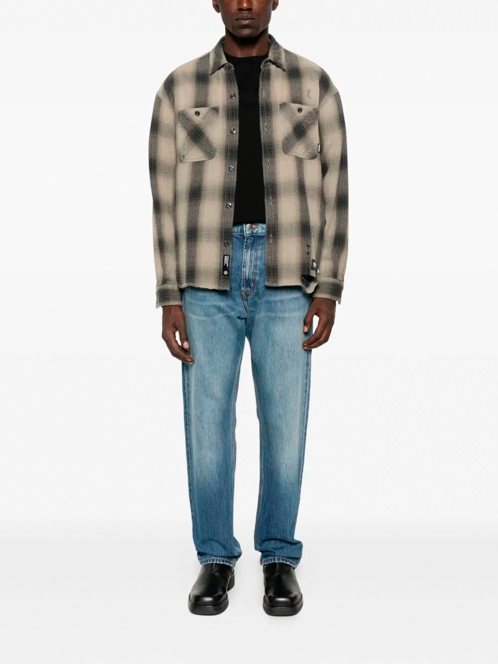 7 For All Mankind Straight Jeans In Blue