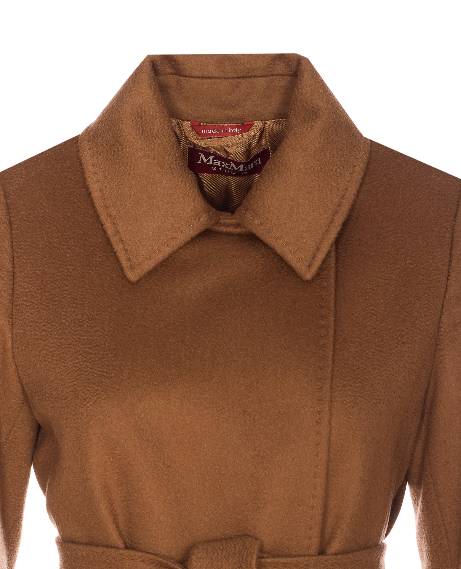 Max Mara Studio Bcollag Belted Coat In Blue