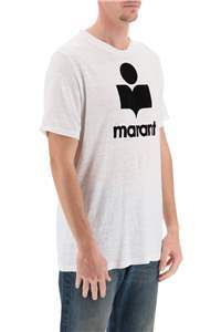 Isabel Marant Marant Karman T Shirt With Flocked Logo In White
