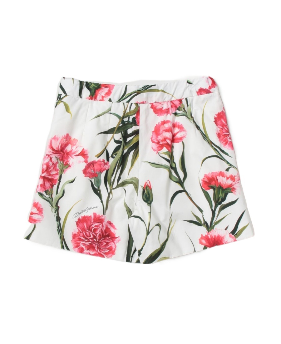 Dolce & Gabbana Shorts Garofani In White