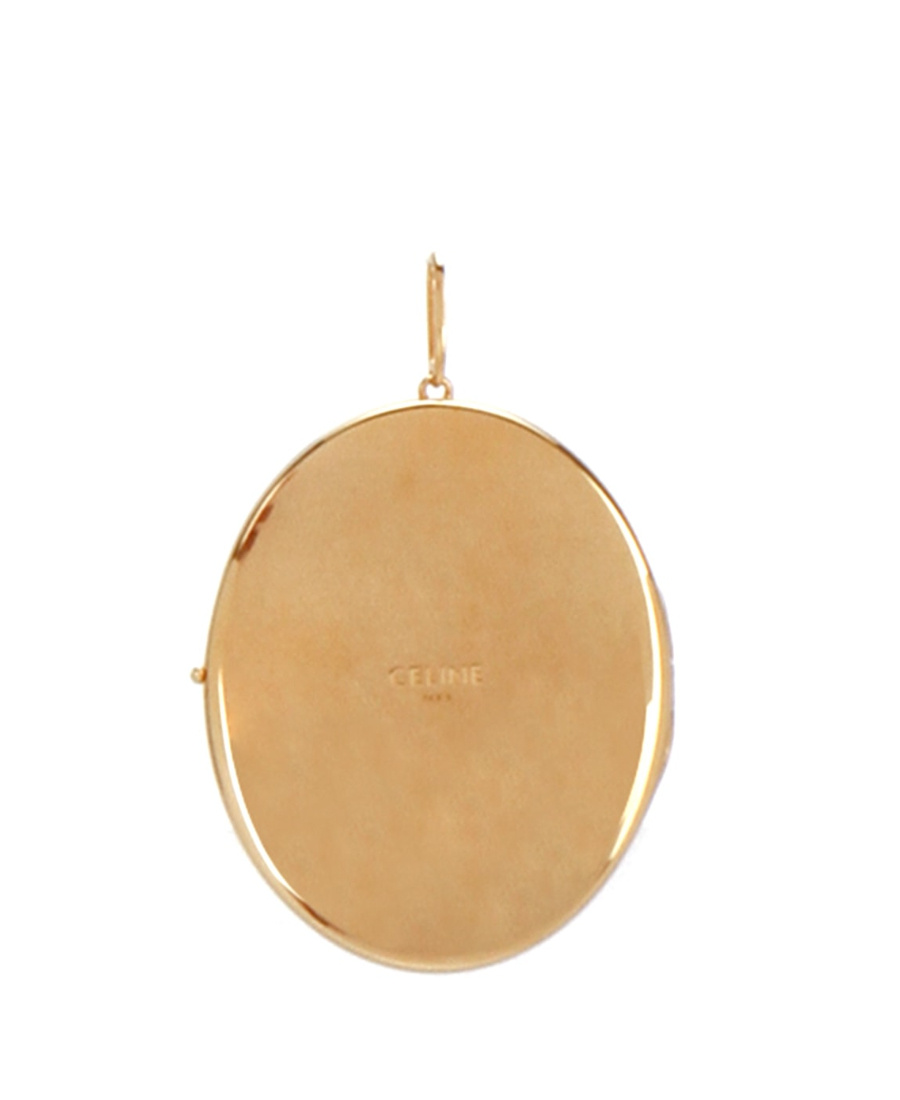 Celine Printed Detachable Pendant Necklace In Yellow