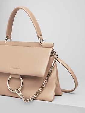 Chloé Small Faye Soft Top Handle Tote Bag In Brown