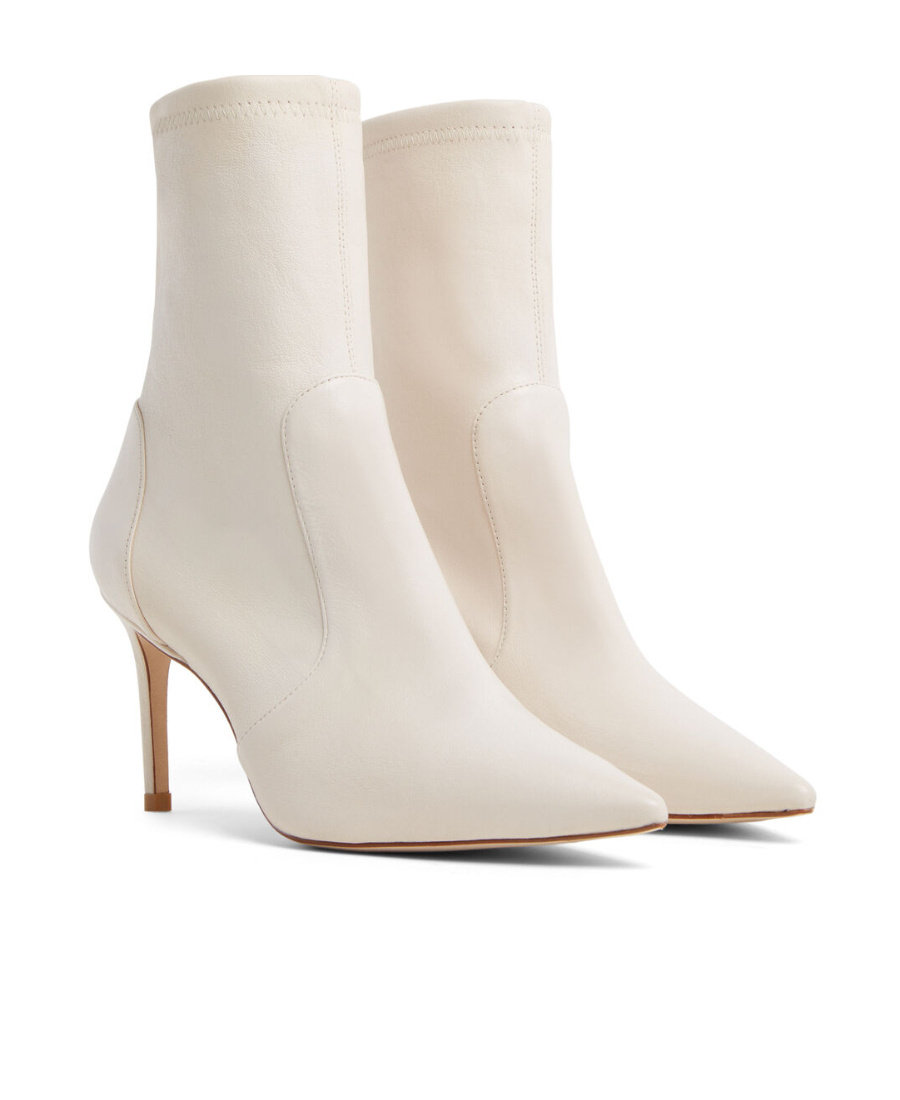 Stuart Weitzman Stuart 85 Elastic Boots In White