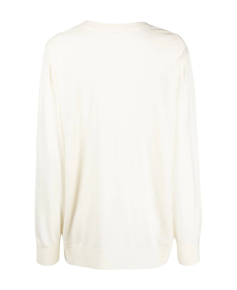P.a.r.o.s.h Wool V-neck Sweater In White