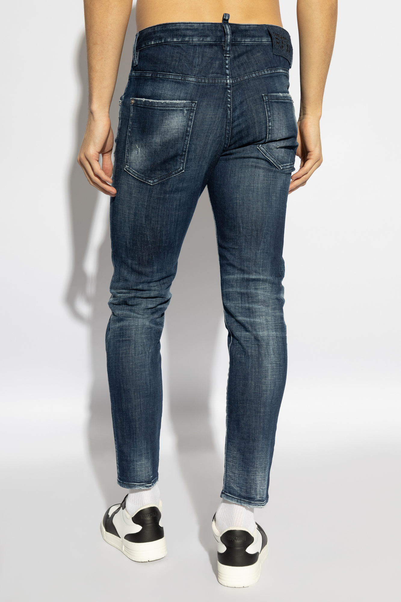 Dsquared2 Belt-loop Jeans In Blue