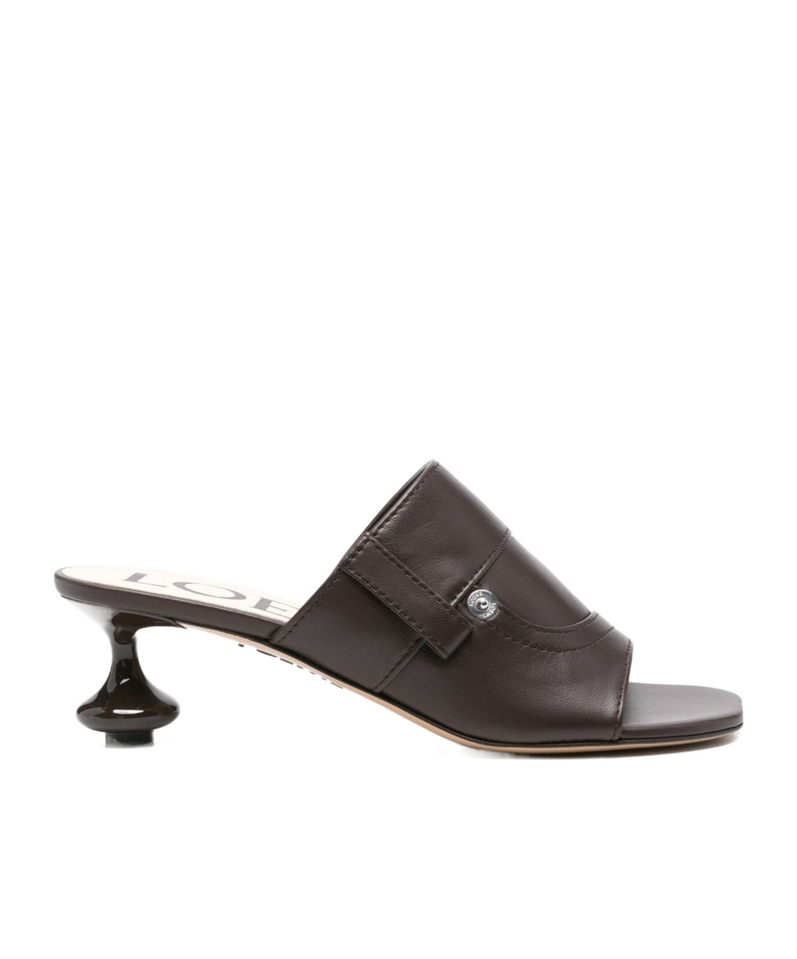 Loewe Open Toe High Heel Sandals In Brown