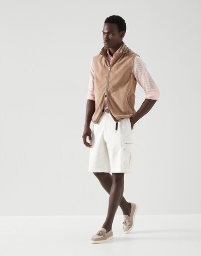 Brunello Cucinelli Overalls Shorts In White