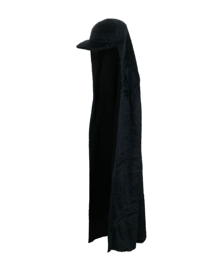 Raf Simons Logo Hooded Cloak In Black
