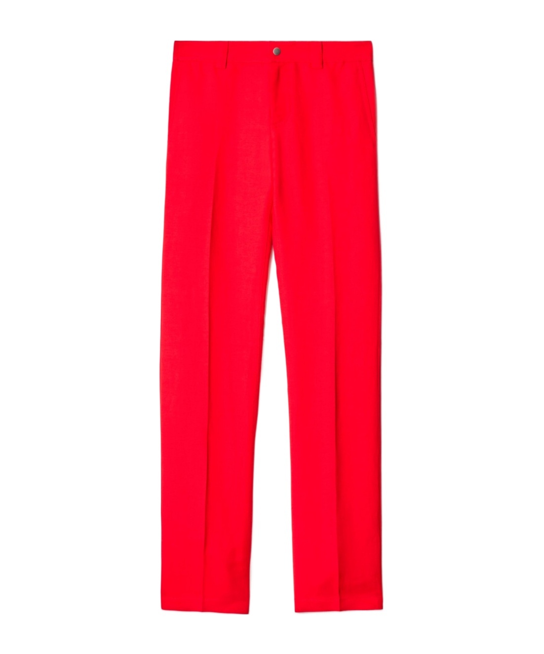 Shop Burberry Canvas Cotton Trousers In Red