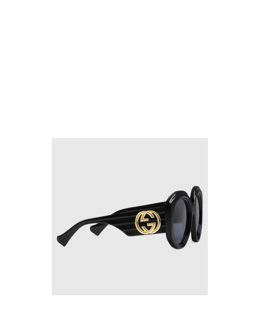 Gucci Oversized Round-frame Sunglasses In Gray