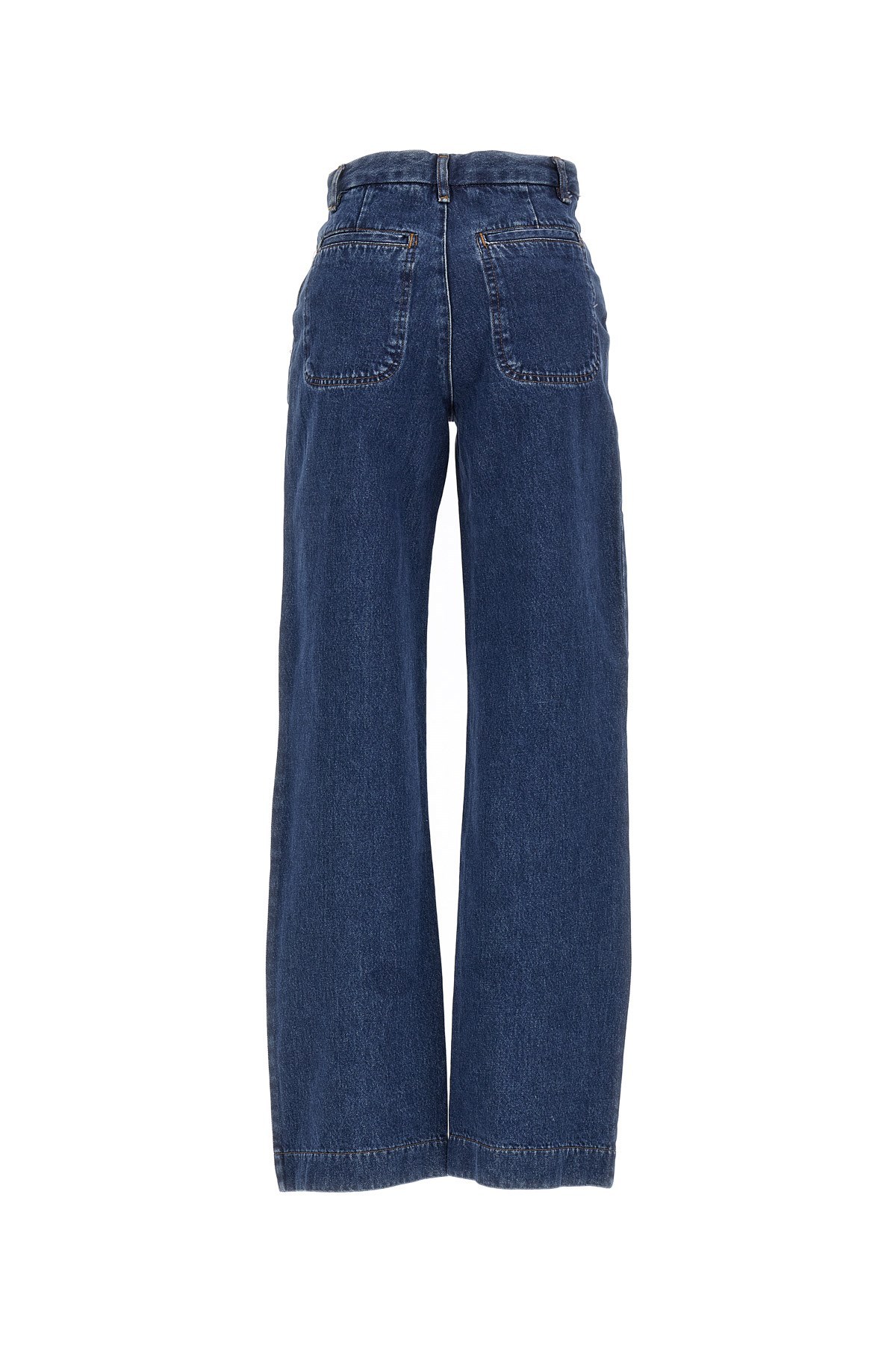 Apc High-waist Flared Jeans In Blue