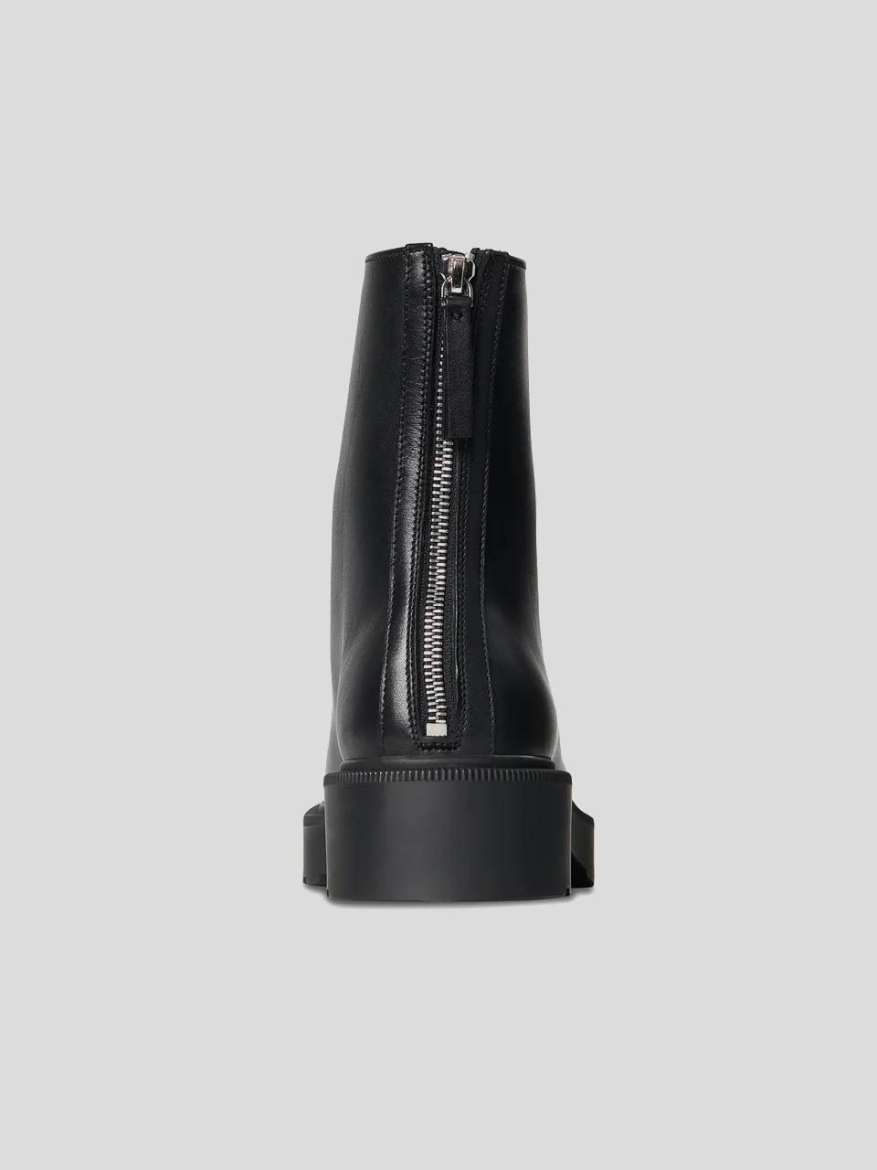 The Row Nobilis Leather Ankle Boots In Black