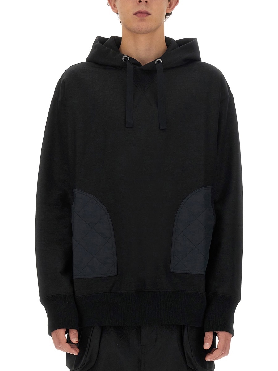 Junya Watanabe Pull Rope Hooded Sweater In Black