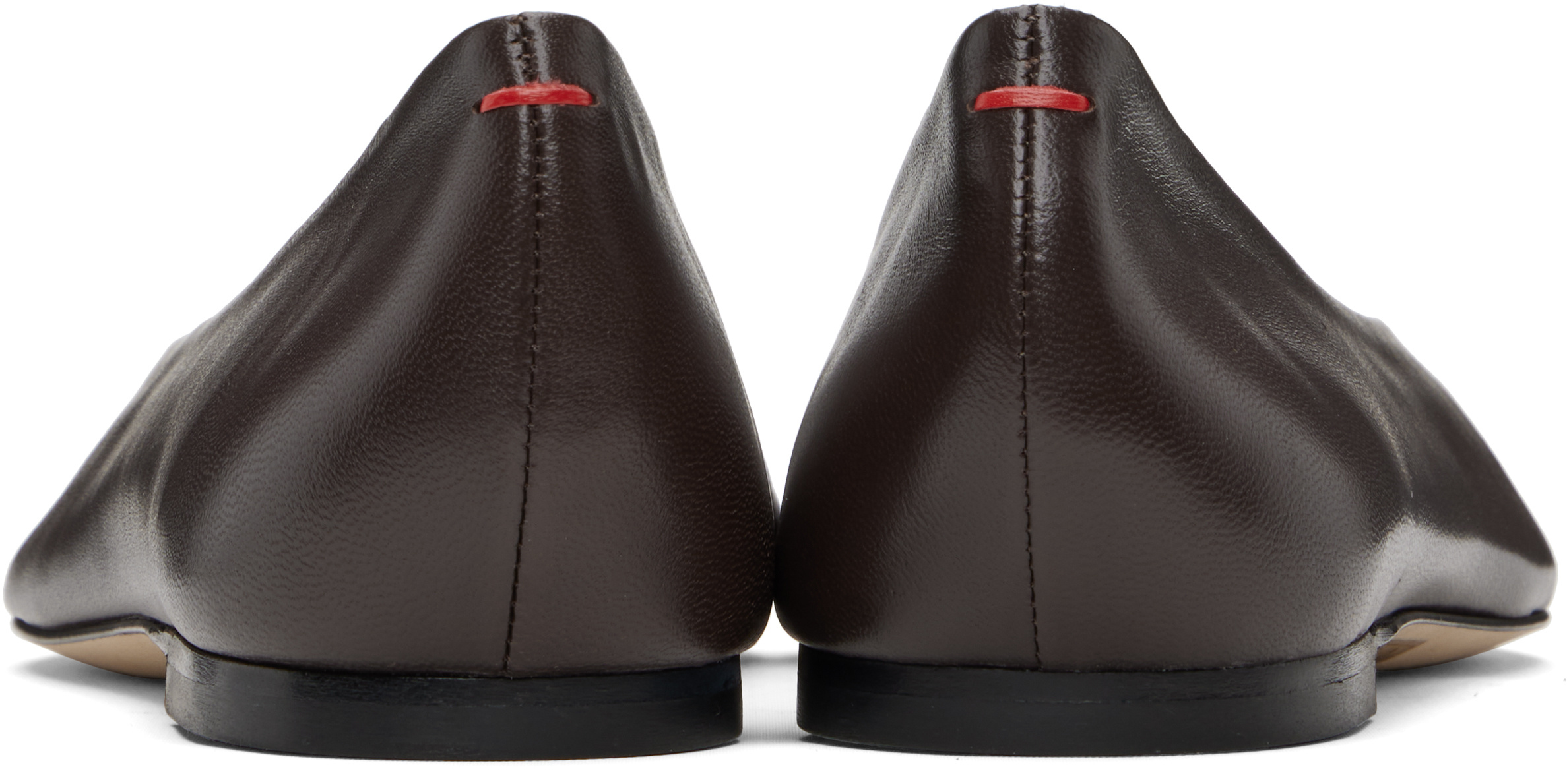 Aeyde Cassy Pointed-toe Ballet Flats In Brown
