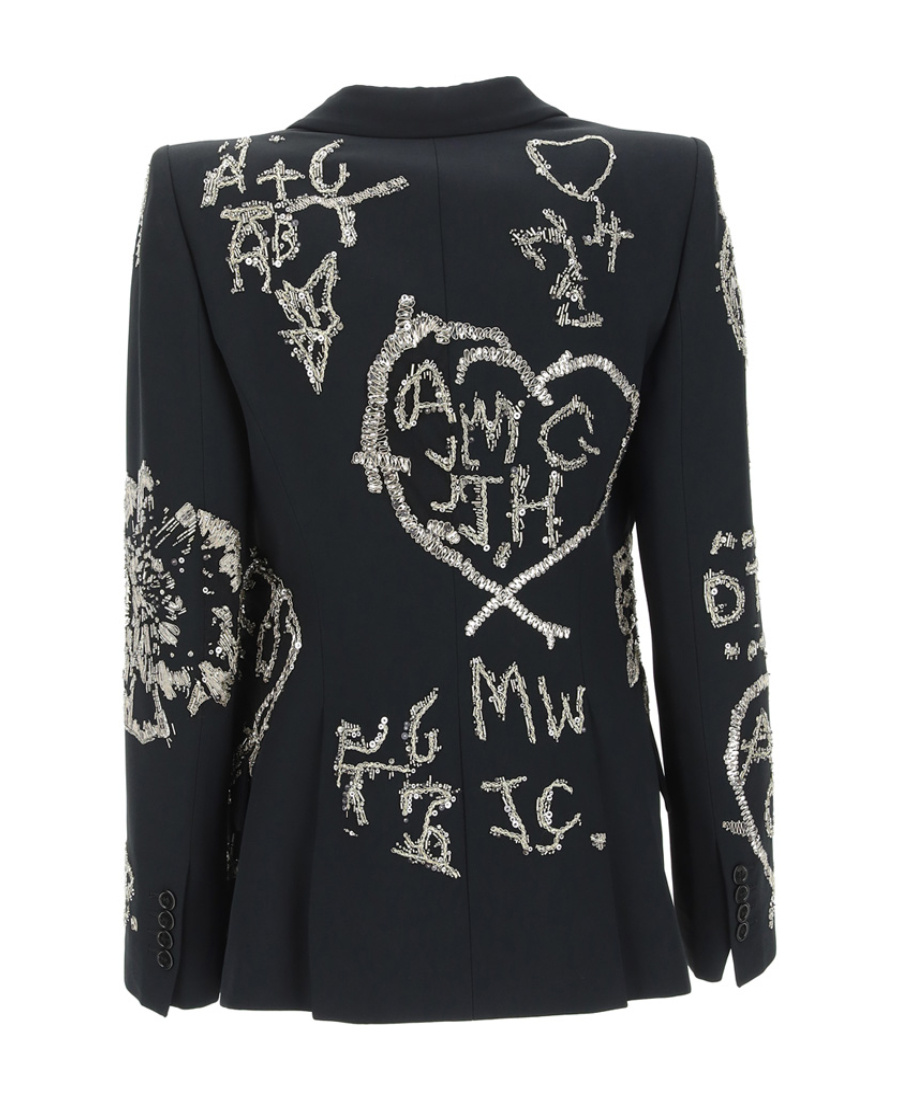 Alexander Mcqueen Embellished Single In Black