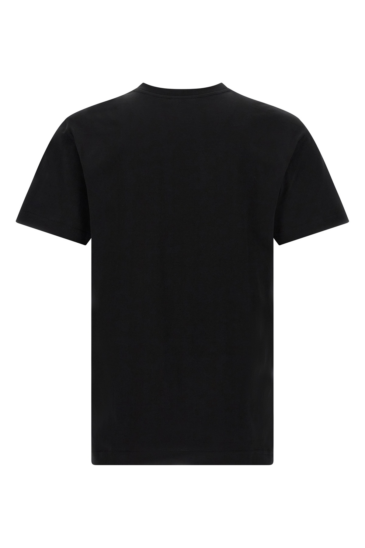Dolce & Gabbana Graphic Crew Neck T-shirt With Short Sleeves In Black