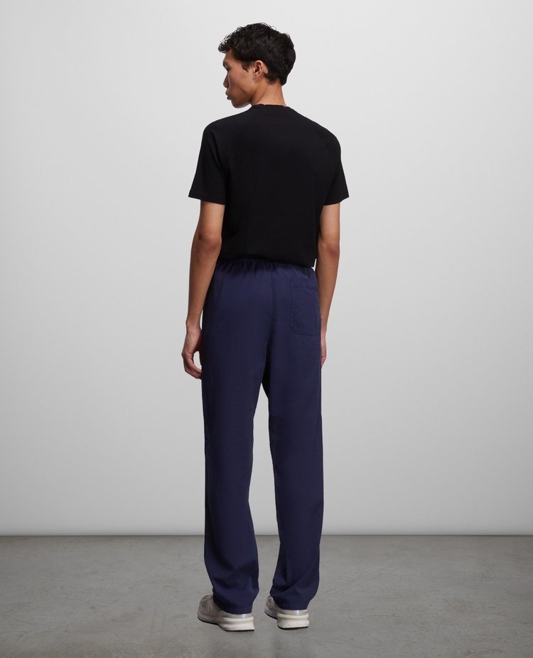 Aspesi Drawstring-waist Tapered Trousers In Black