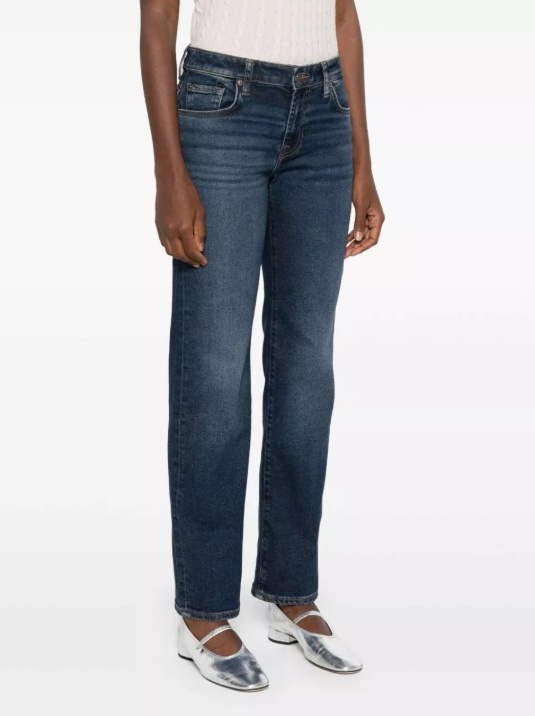 7 For All Mankind Jeans Calie Straight Cisco Luxe Vintage In Blue