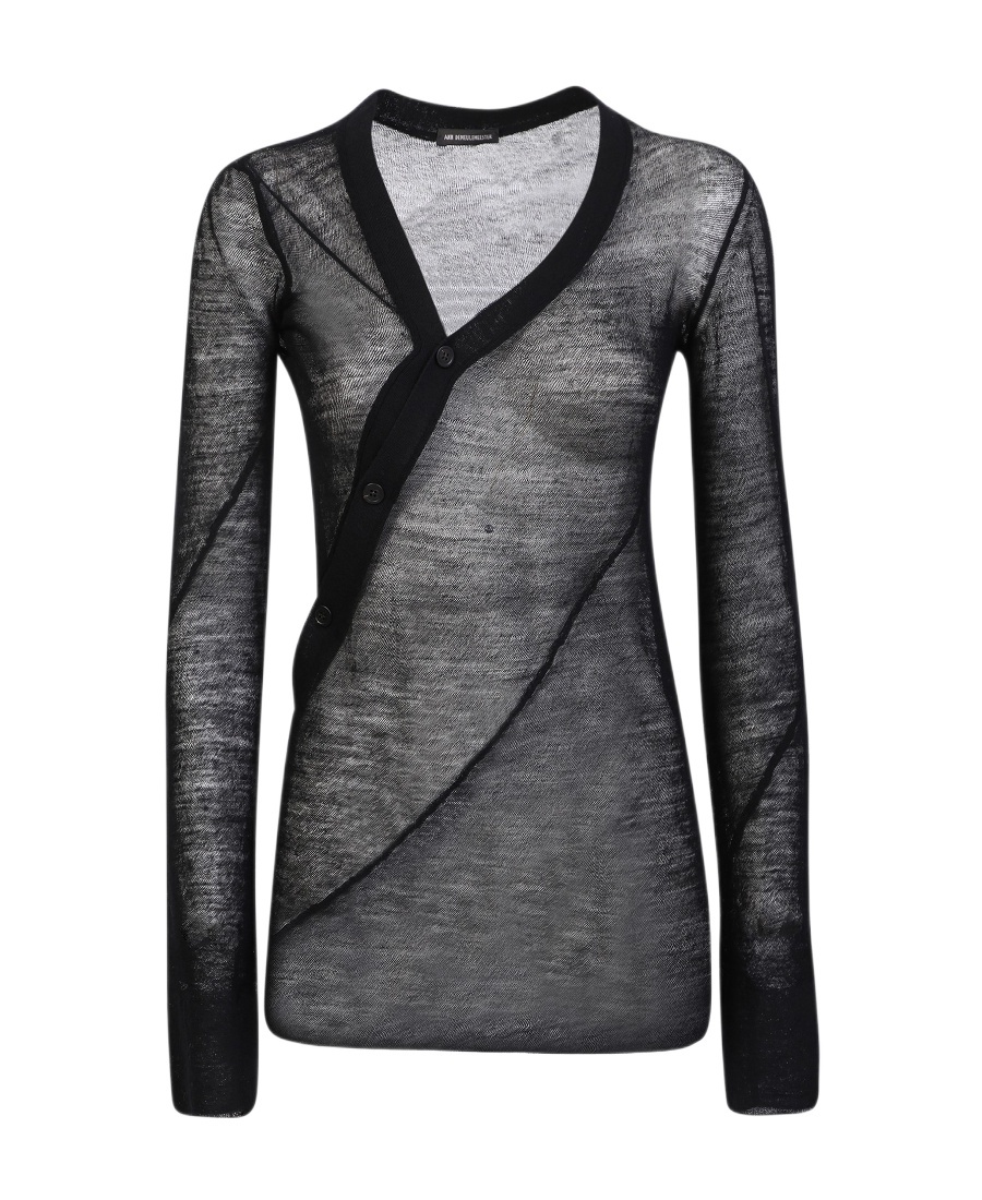 Ann Demeulemeester Asymmetrical Sweater In Black