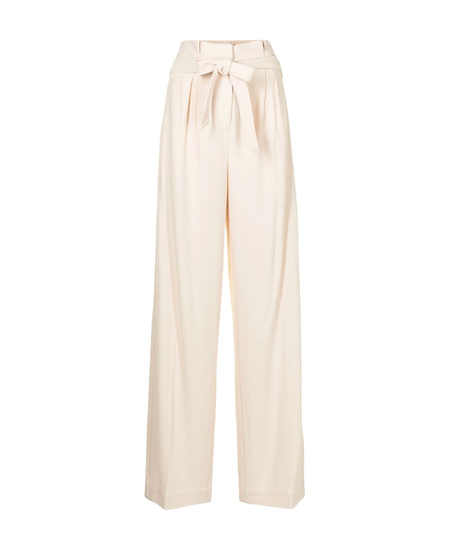 Jonathan Simkhai Emiko Textured Wide-leg Trousers In White