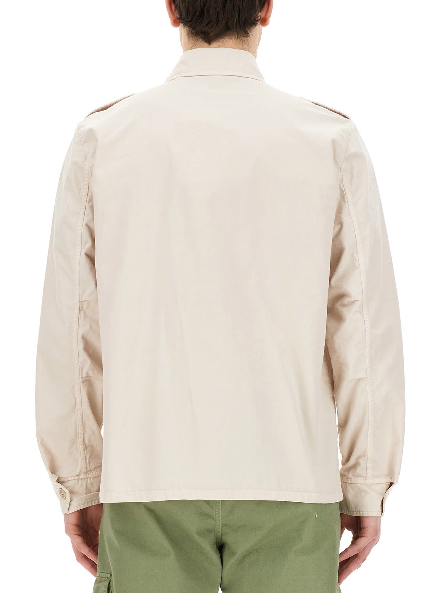 Aspesi Camicia Field Shirt In Tela Di Cotone - Naturale In White