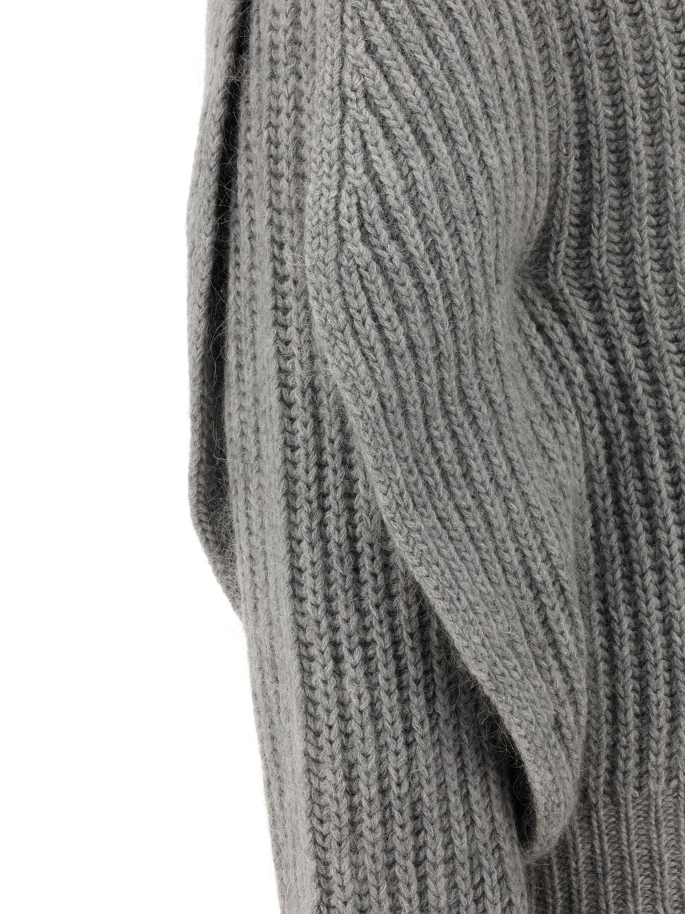 Fabiana Filippi Rib Trimmed Woven Cardigan In Gray