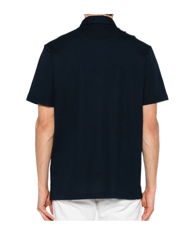 Brioni Short-sleeved Polo Shirt In Black