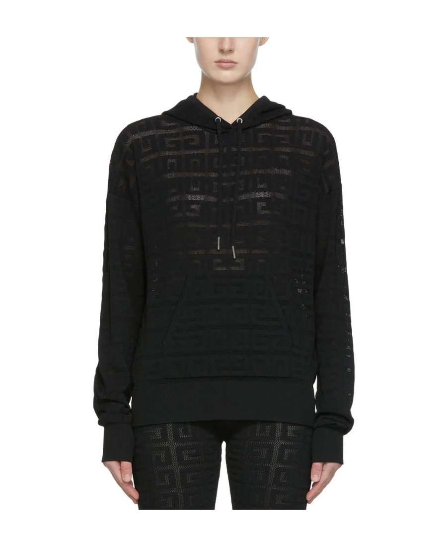 Givenchy 4g Jacquard Hoodie In Black