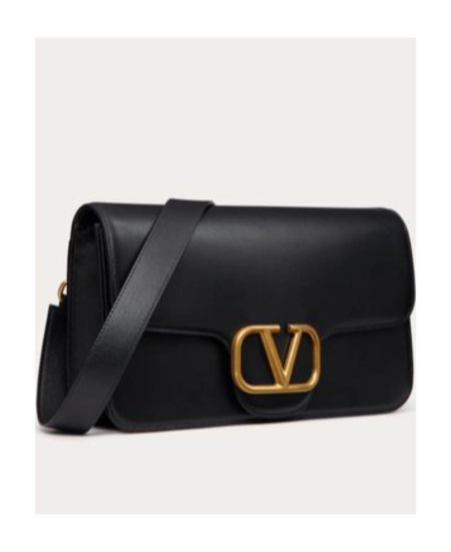 Valentino Small Vlogo Messenger Bag In Black