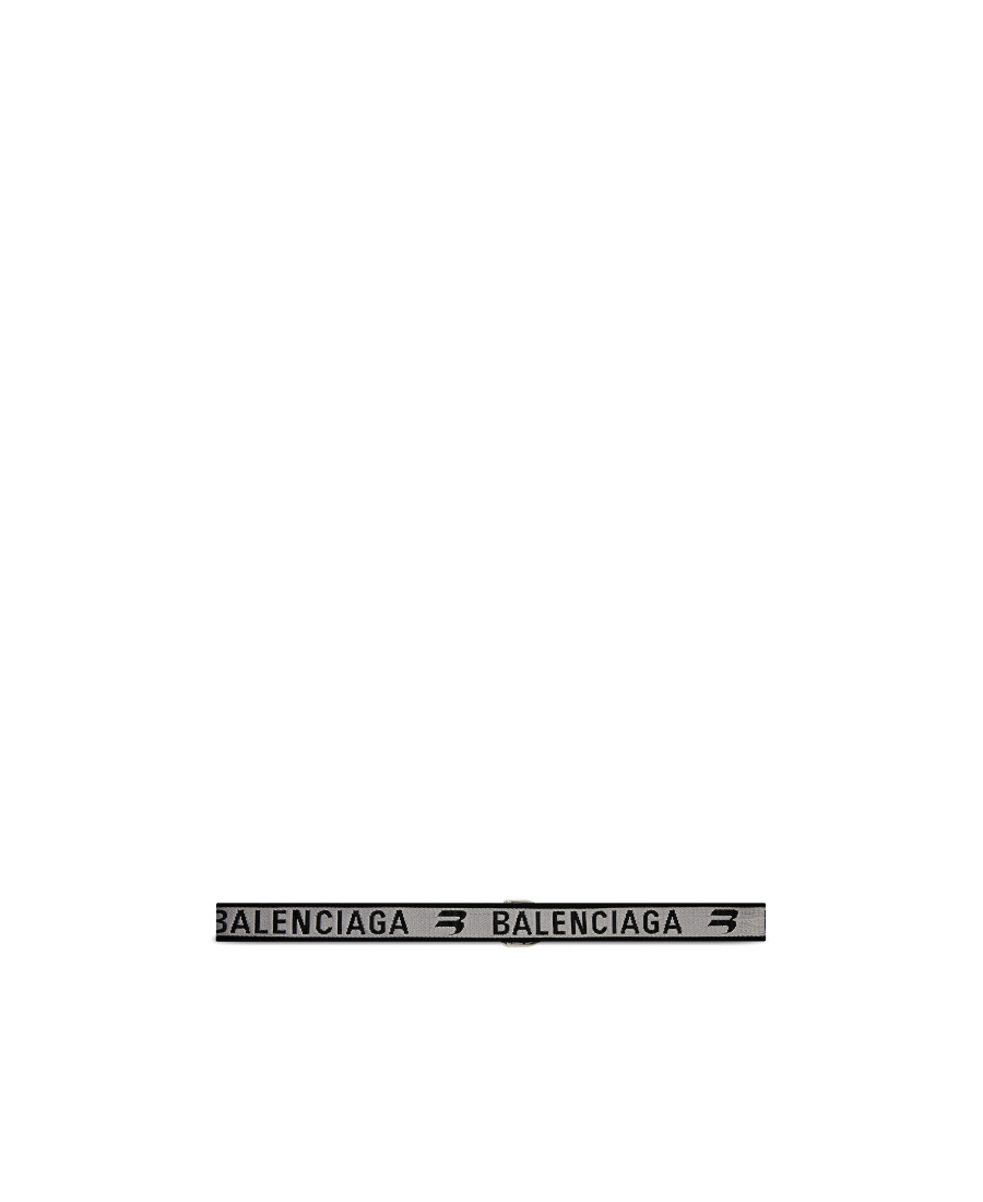 Balenciaga All-over Logo-print Belt In Gray