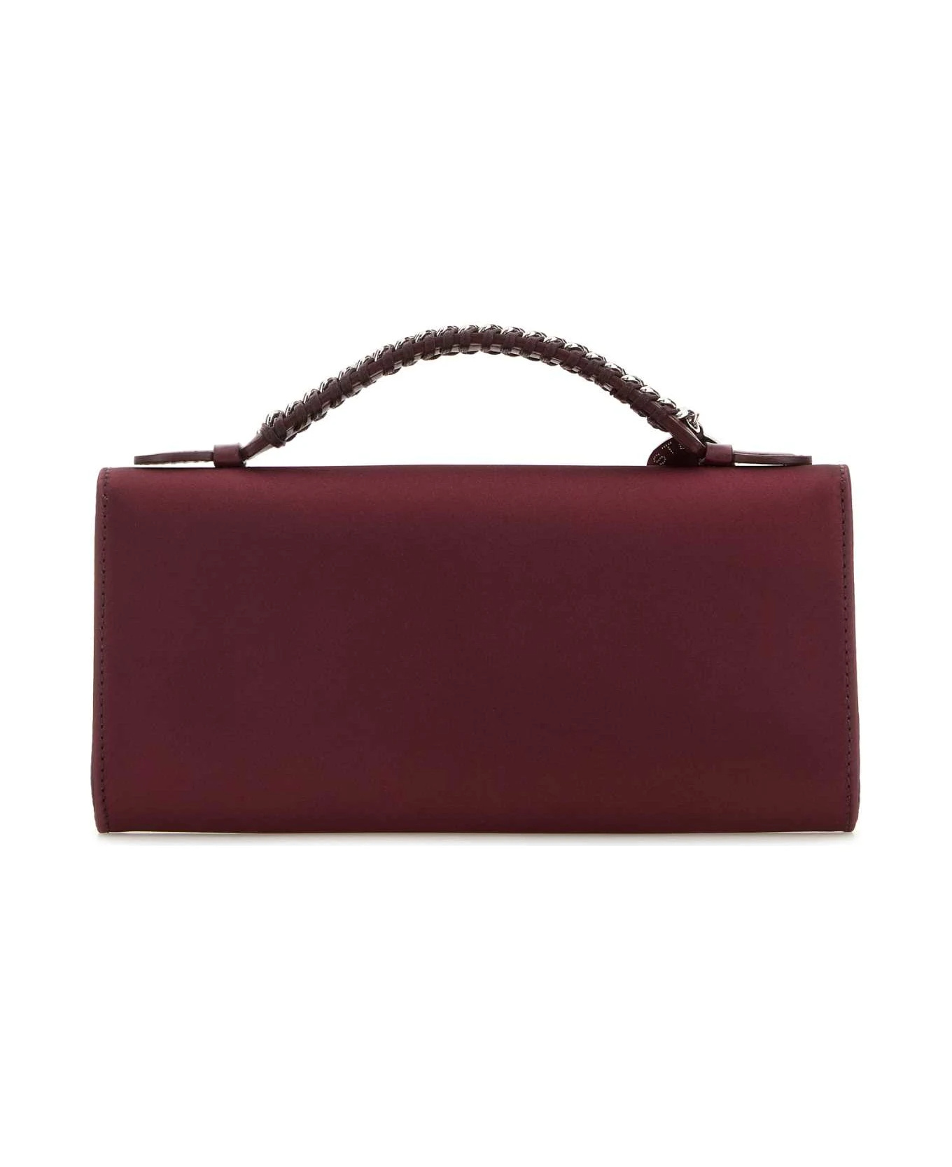 Stella Mccartney Burgundy Satin Falabella Handbag In Red