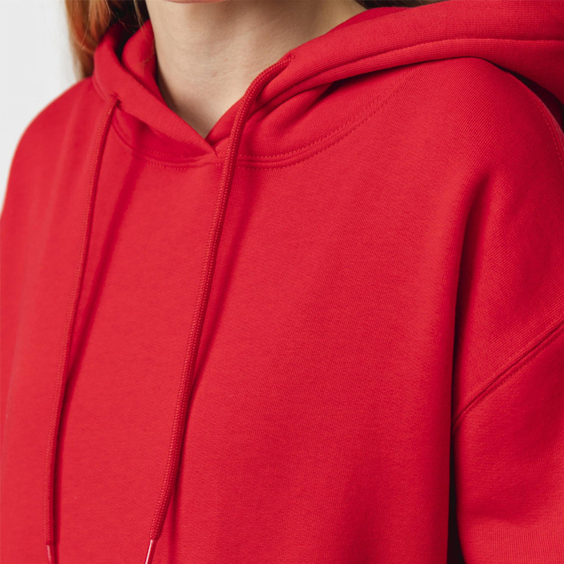 Msgm Logo-print Cotton Hoodie In Red