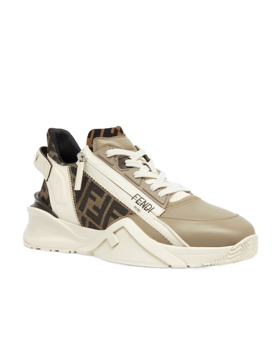 Fendi Flow Side-zip Trainer Sneakers In White