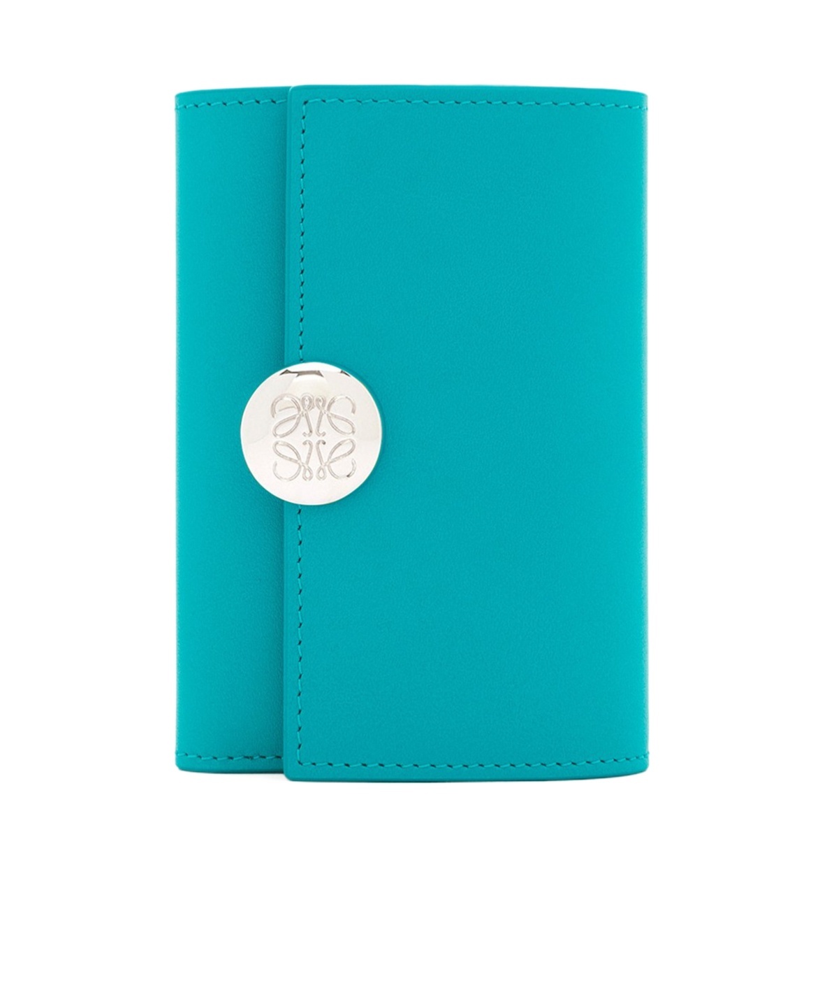 Loewe Small Vertical Calfskin Wallet In Green