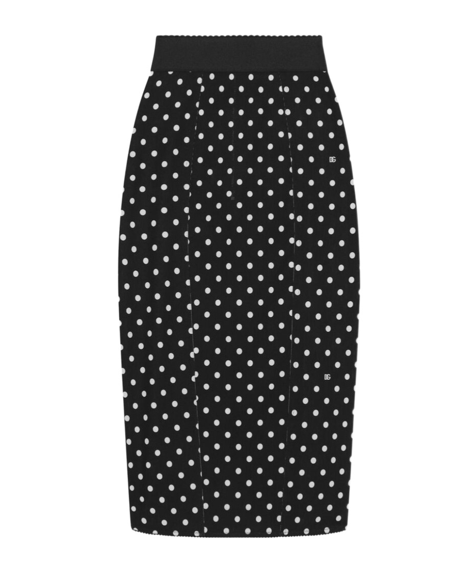 DOLCE & GABBANA POLKA-DOT PRINT PENCIL SKIRT 