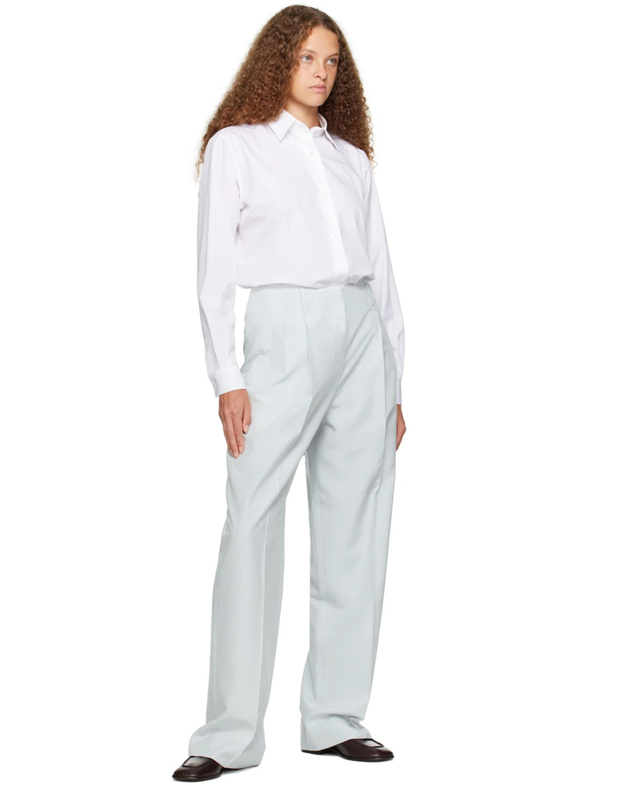 Shop The Row Gaugin Zipper Casual Pants In White
