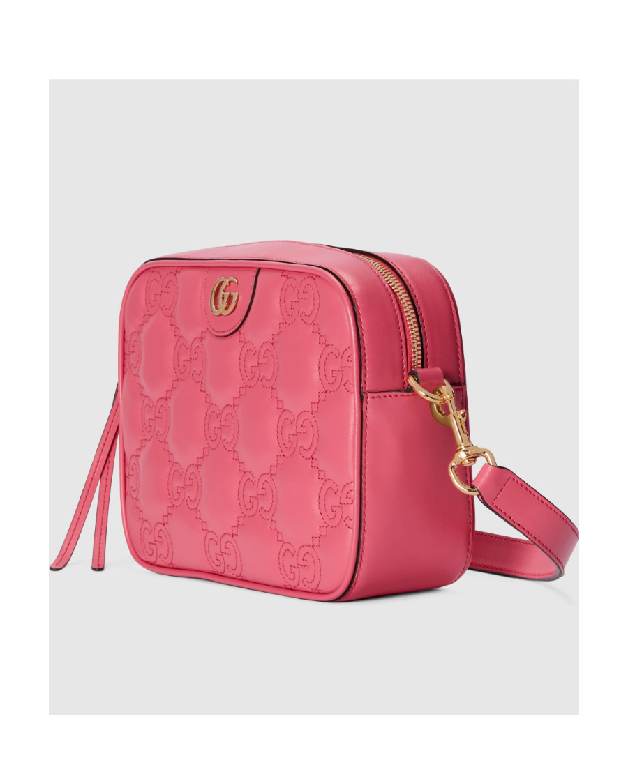 Gucci Small Quilted Crossbody Bag With Adjustable Strap In Pink