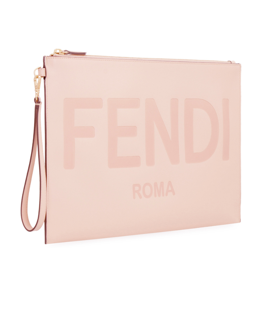 Fendi Roma Large Logo Handbag In Pink