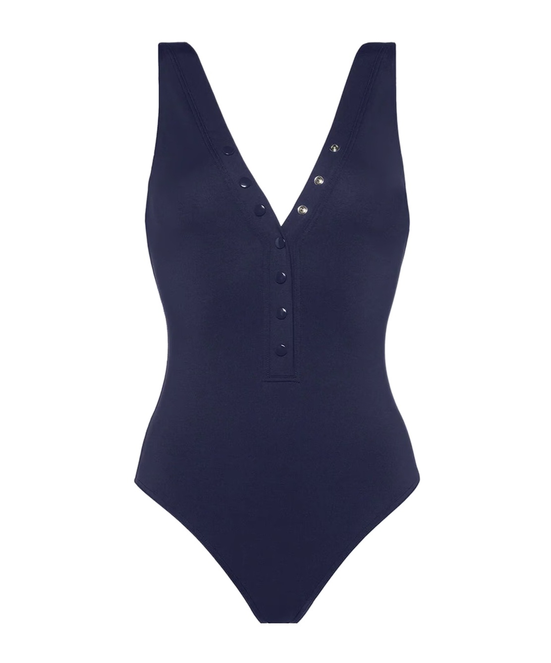 Eres Icone Snap-front One-piece Swimsuit In Blue