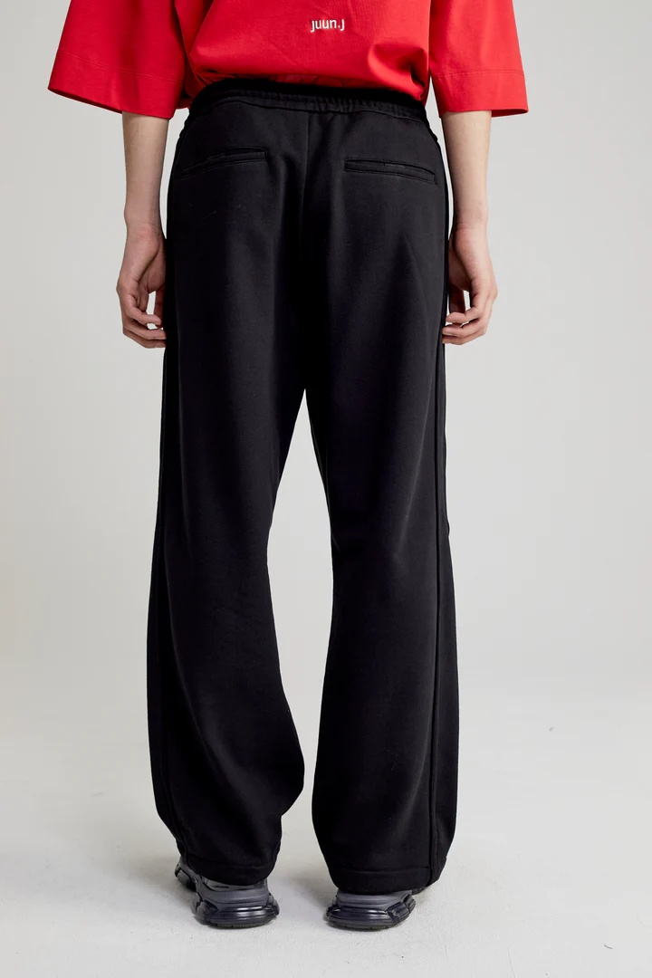 Juunj Juun J Wool And Raffia Pants In Blue