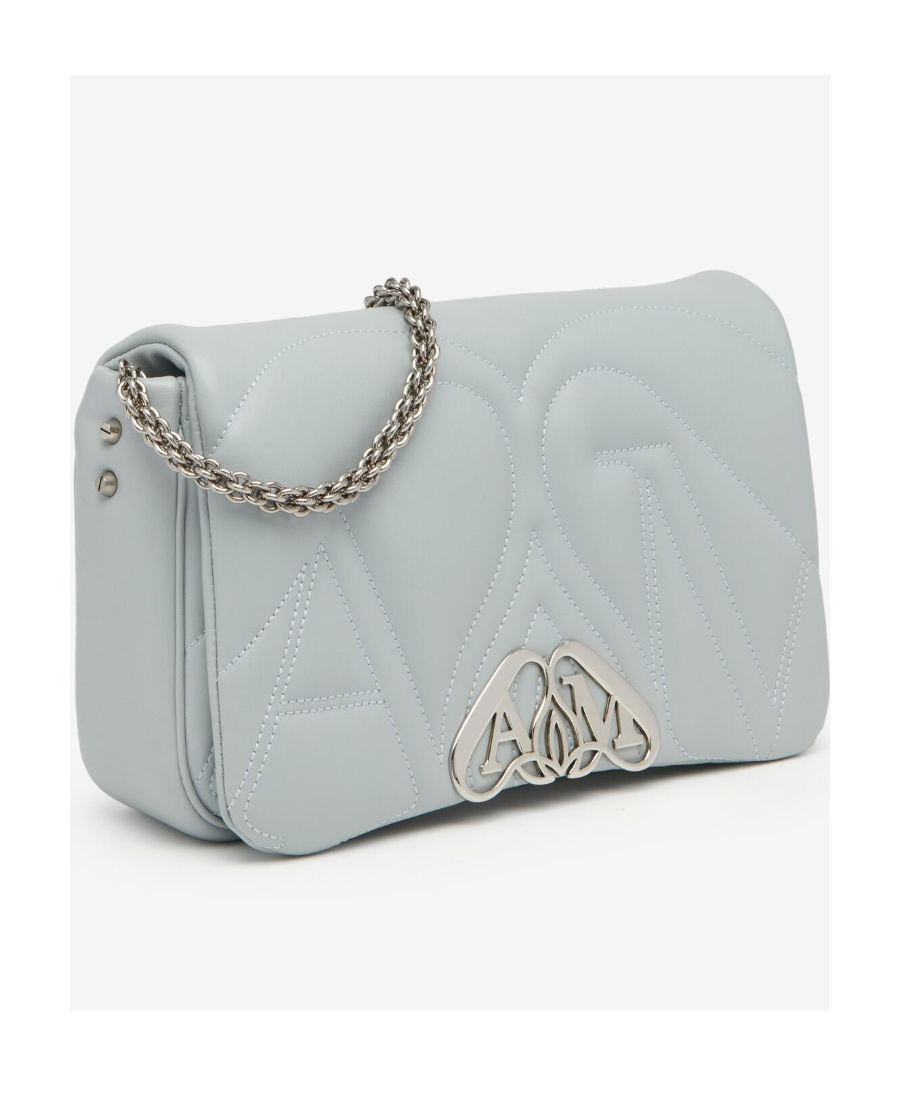 Alexander Mcqueen Women's Shoulder Bag Seal In Gray