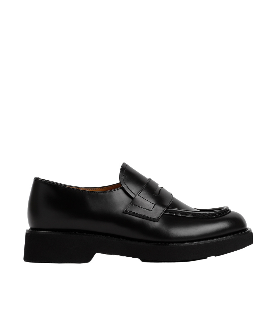 Church's Panelled Leather Loafers In Black