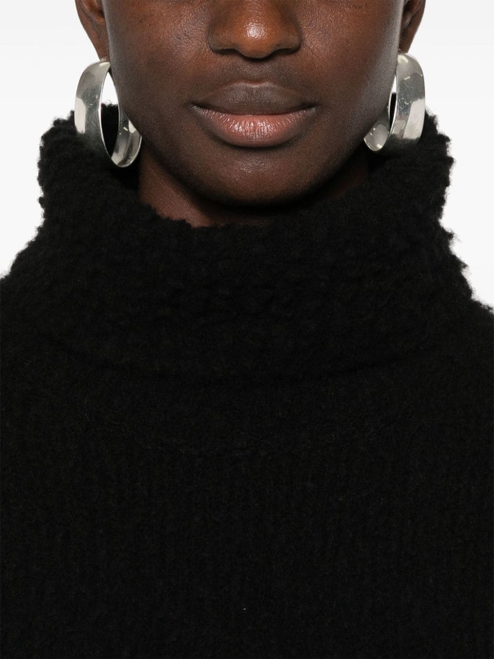 Uma Wang High Neck Top In Black